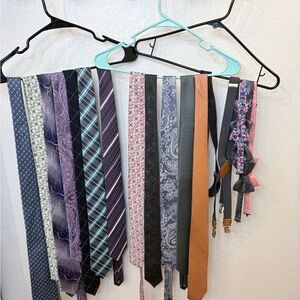 Men's Assorted Ties and Bow Ties - Mixed Colors